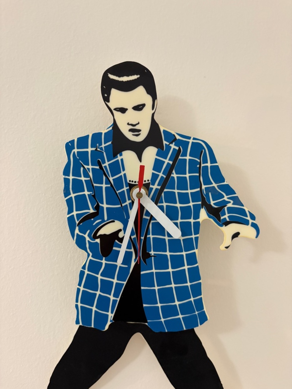Elvis Presley Blue Suede Shoes Pendulum Clock - Picture 14 of 14
